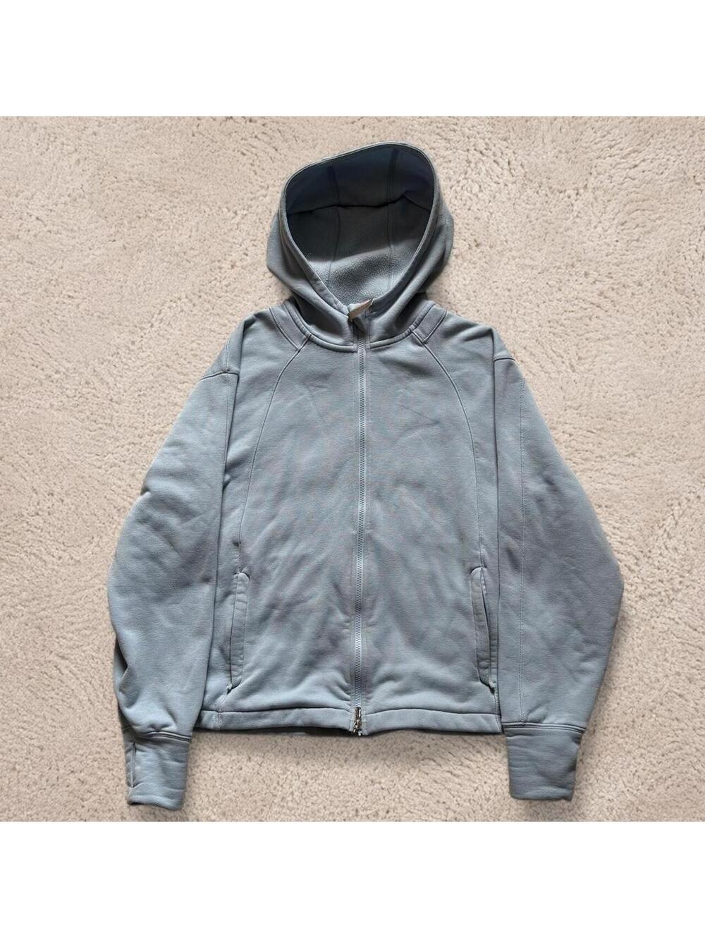 Beautiful Athleta light blue zip up hoodie in size L